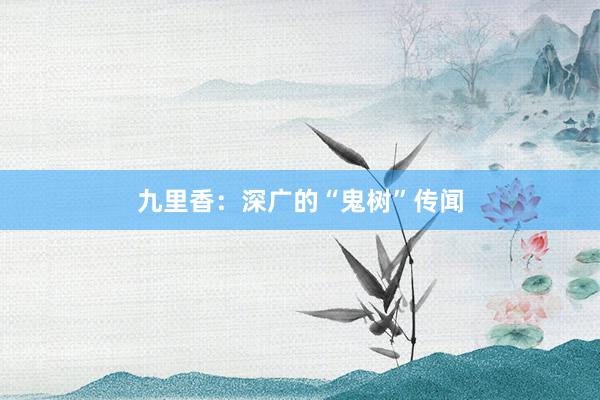 九里香:深广的“鬼树”传闻